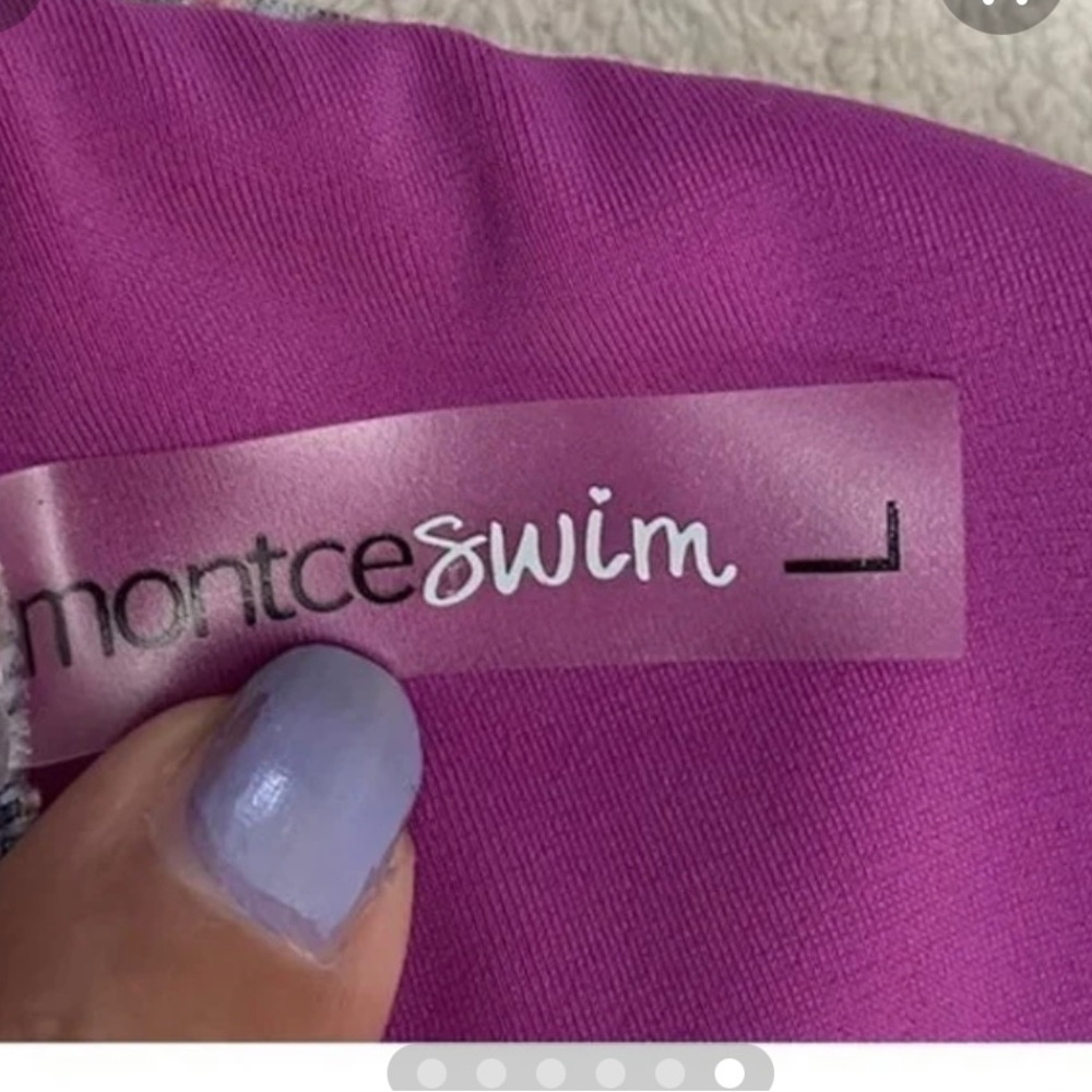 Montce Swim Purple Bikini Top Sz L - Picture 5 of 5